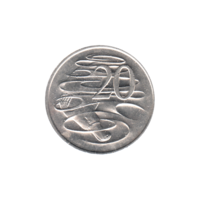 Preview 20 cents, 1976 reverse
