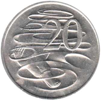 Preview 20 cents, 1976 reverse