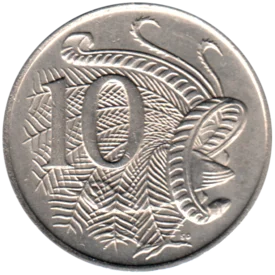 Preview 10 cents, 1982 reverse