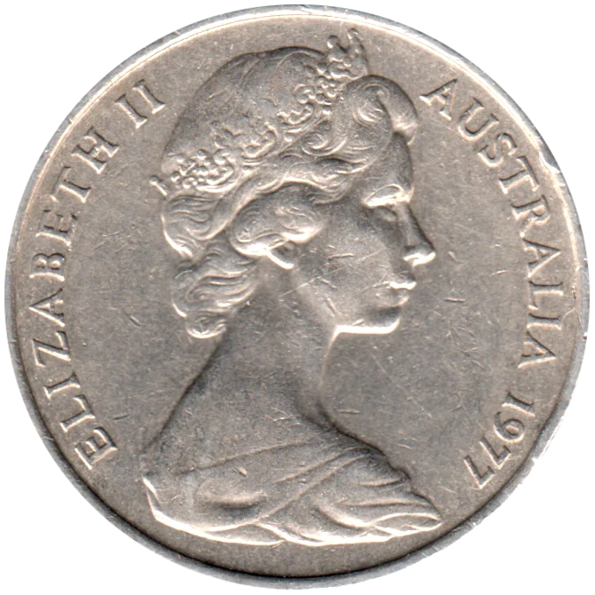 20 cents, 1977 Obverse