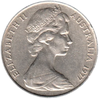 Preview 20 cents, 1977 obverse
