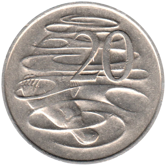 20 cents, 1977 Reverse