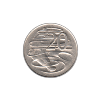 Preview 20 cents, 1977 reverse