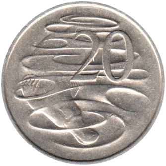 Preview 20 cents, 1977 reverse