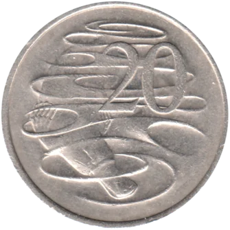 Preview 20 cents, 1979 reverse