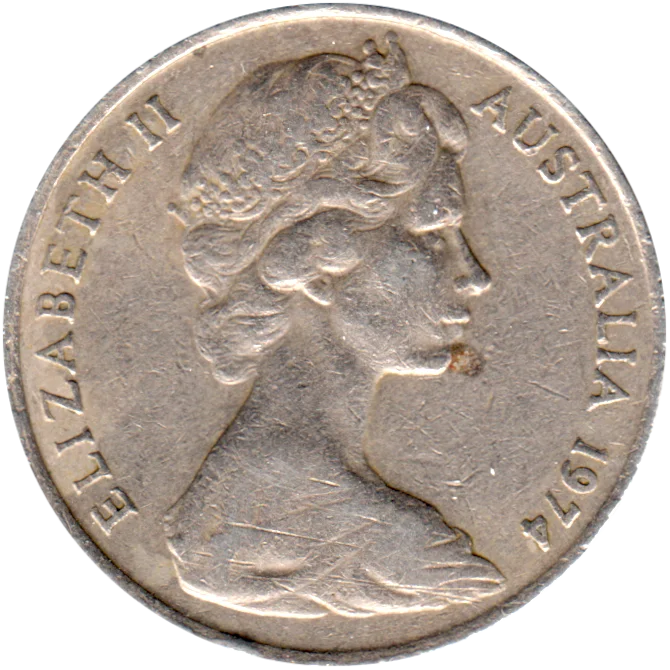 20 cents, 1974 Obverse