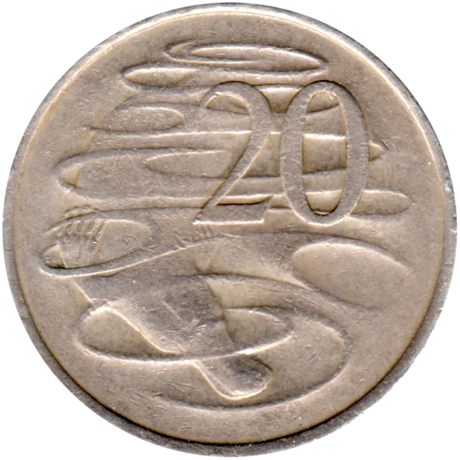 20 cents, 1974 Reverse
