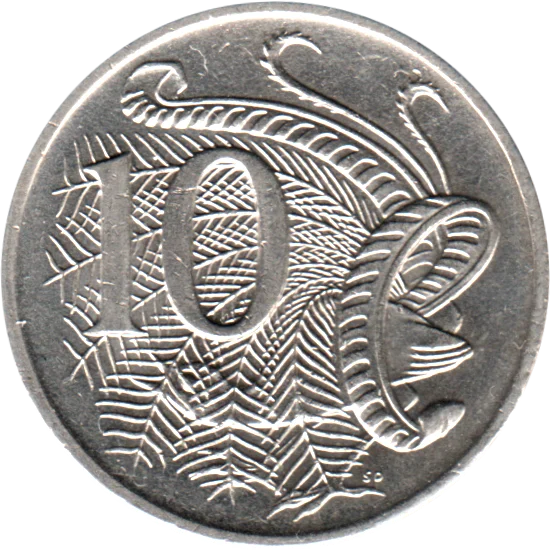 10 cents, 1999 Reverse