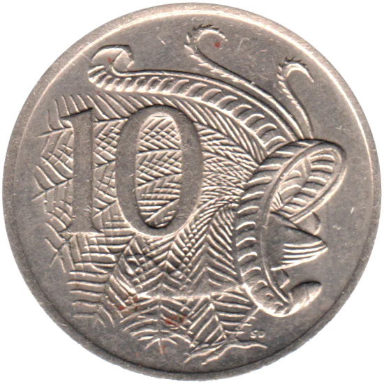 10 cents, 1974 Reverse