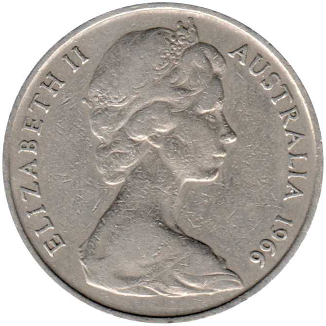 20 cents, 1966 Obverse