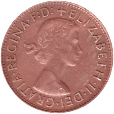 Preview 1 penny, 1960 obverse