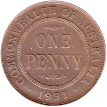Preview 1 penny, 1931 reverse
