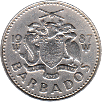 25 cents, 1987 Obverse
