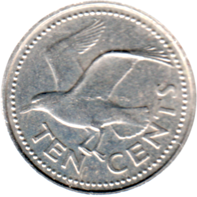 10 cents, 1992 Reverse