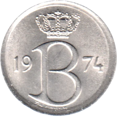 25 centimes, 1974 Obverse