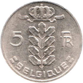 Preview 5 Francs, 1969 reverse