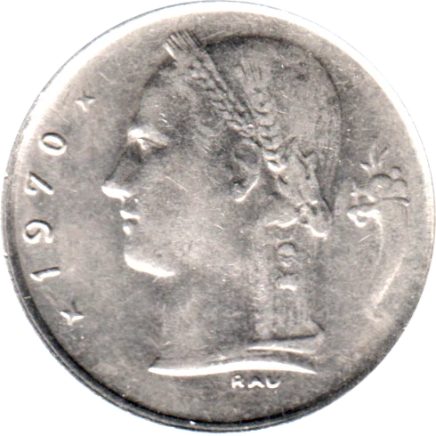 1 Franc, 1970 Obverse