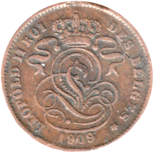 2 centimes, 1909 Obverse