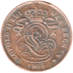 Preview 2 centimes, 1909 obverse