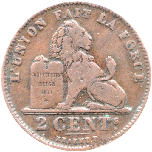 2 centimes, 1909 Reverse