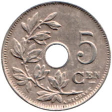 Preview 5 centimes, 1910 reverse