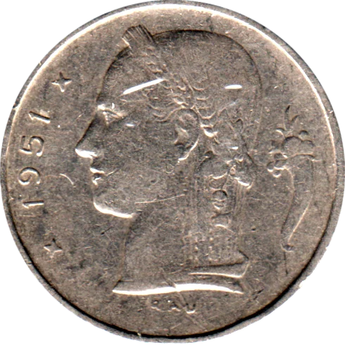 1 Franc, 1951 Obverse