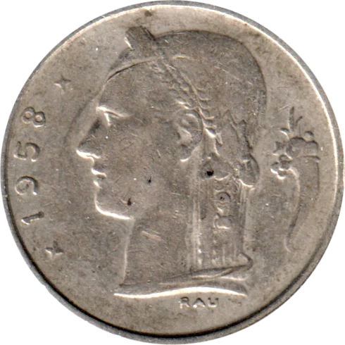1 Franc, 1958 Obverse