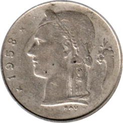 Preview 1 Franc, 1958 obverse