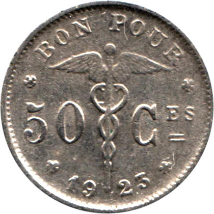 50 centimes, 1923 Reverse
