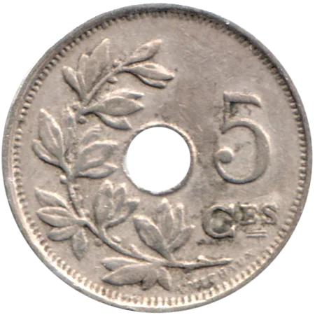 5 centimes, 1922 Reverse