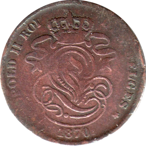 2 centimes, 1870 Obverse