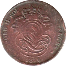Preview 2 centimes, 1870 obverse