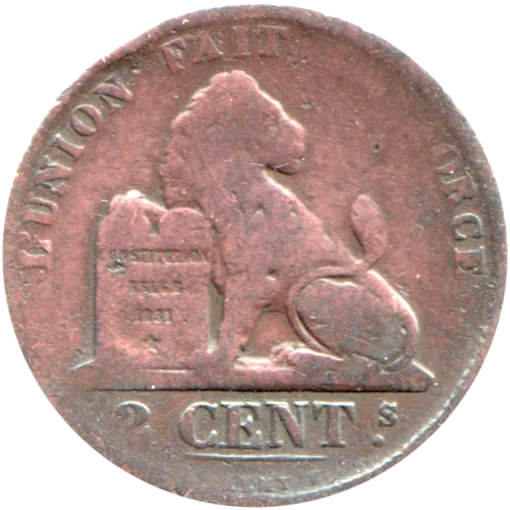 2 centimes, 1870 Reverse