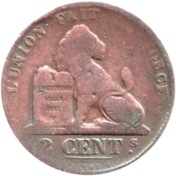 Preview 2 centimes, 1870 reverse