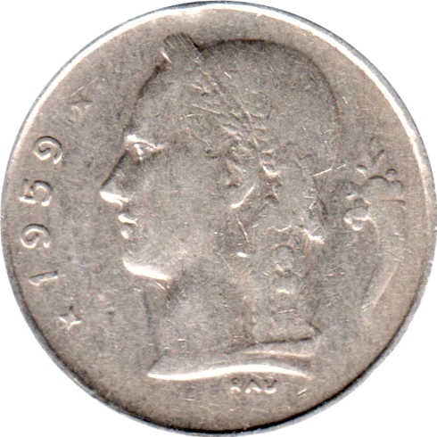 1 Franc, 1959 Obverse