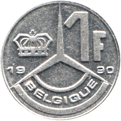 1 Franc, 1990 Reverse
