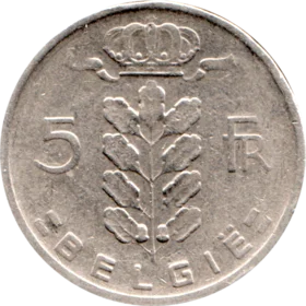 Preview 5 Francs, 1960 reverse
