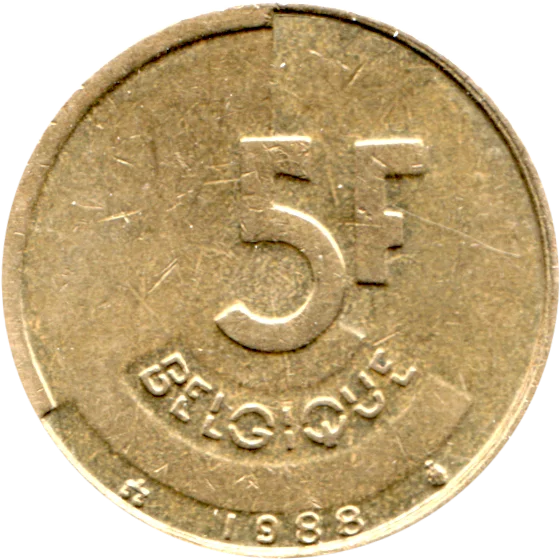 5 Francs, 1988 Reverse