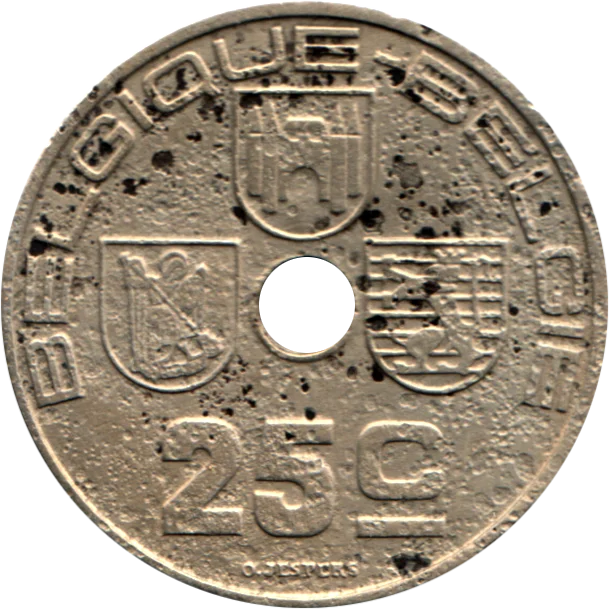 25 centimes, 1939 Reverse