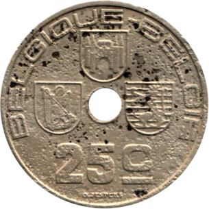 Preview 25 centimes, 1939 reverse