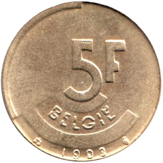 5 Francs, 1993 Reverse
