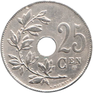Preview 25 centimes, 1921 reverse