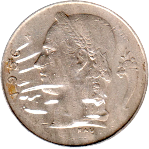 1 Franc, 1956 Obverse