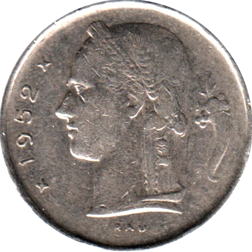 1 Franc, 1952 Obverse