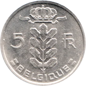 Preview 5 Francs, 1977 reverse