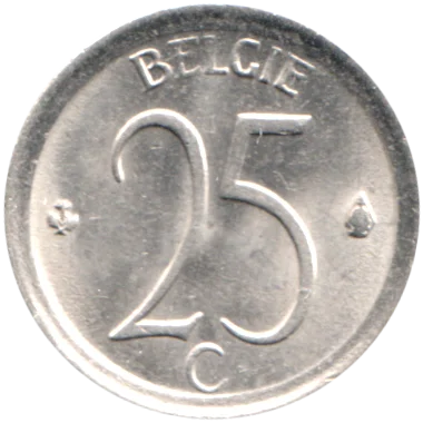 25 centimes, 1970 Reverse