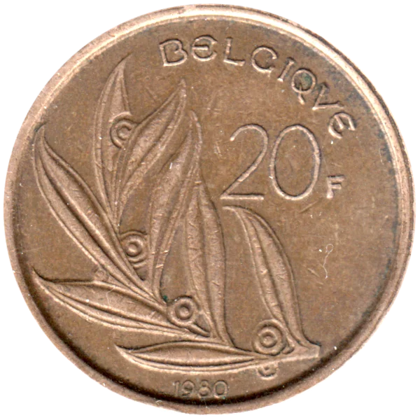20 Francs, 1980 Reverse