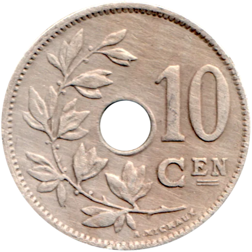 10 centimes, 1922 Reverse