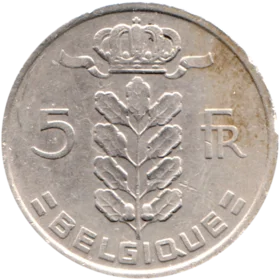 Preview 5 Francs, 1975 reverse