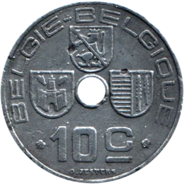 Preview 10 centimes, 1942 reverse